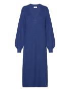 Objmalena L/S Knit Dress Noos Object Blue