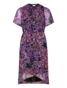 Carhowdy Life 2/4 Knee Dress Aop ONLY Carmakoma Purple