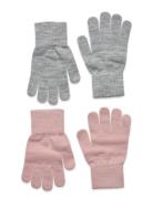 2-Pack Gloves - W. Lurex Melton Pink
