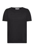 T-Shirt With Pleats Coster Copenhagen Black