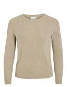 Vicomfy O-Neck L/S Knit Top- Noos Vila Beige