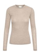 Niniagz Ls Wool Roundneck Noos Gestuz Beige