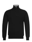 Man Half Zip Davida Cashmere Black