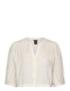 Blouse Estrid Schiffli Lindex White