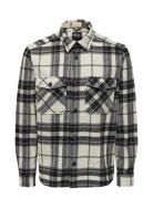 Onsmilo Ovr Check Ls Shirt Noos ONLY & SONS Cream
