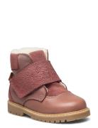 Sigge Print Velcro Boot Wheat Pink