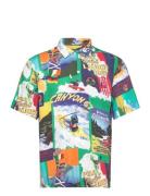 Classic Fit Printed Poplin Camp Shirt Polo Ralph Lauren Green