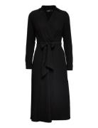 Long-Sleeve Georgette Midi Dress Lauren Ralph Lauren Black