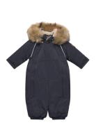 Twill Nylon Baby Suit Mikk-line Navy