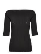 Iconic Rib 1/2 Sleeve Sweater Calvin Klein Black