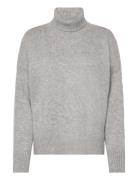 Chunky Roll Neck Sweater Davida Cashmere Grey
