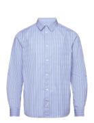 Timothy Tattoo Stripe Shirt Wood Wood Blue