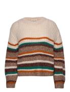Knit Colored Stripe Pullover Tom Tailor Beige