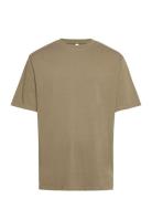 Esleaf Ss T-Shirt - Organic M Enkel Studio Khaki