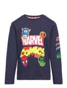 Long-Sleeved T-Shirt Marvel Navy