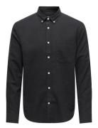 Onsgudmund Slim 1-Pkt Solid Shirt Noos ONLY & SONS Black