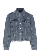 Short Distressed Denim Jacket HAN Kjøbenhavn Blue