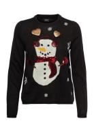 Onlxmas Exclusive Snowman Pullover Knt ONLY Black