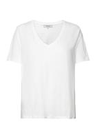 Leti V-Hals T-Shirt Minus White