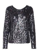 Sequin Blouse A-View Grey