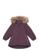 Parka W. Fake Fur Color Kids Purple