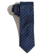 Navy Yellow Dots Silk AN IVY Navy