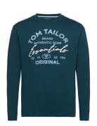 Longsleeve With Print Tom Tailor Green