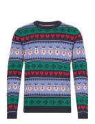 Jorfestive Xmas Knit Crew Neck Jack & J S Navy