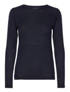 Wool/Tencel Tee Long Sleeve Panos Emporio Navy