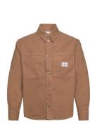 Canvas Relaxed Linear Shirt Calvin Klein Jeans Brown