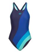 Women's Arena Waves Profile Swimsuit Swim Pro Back Arena Navy