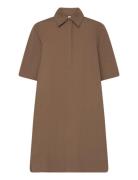 Esgrass Ss Dress Short F Enkel Studio Brown