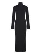 Esyoko Ls Dress Long Knit F Enkel Studio Black