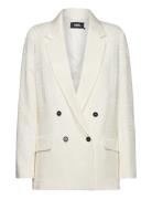 Logo Tailored Blazer Karl Lagerfeld White