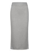 Ribbed Midi Skirt Mango Grey