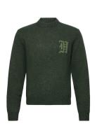 Intarsia Logo Crewneck Knit HAN Kjøbenhavn Green