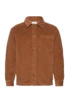 Stretched 8-Wales Corduroy Overshir Knowledge Cotton Apparel Brown