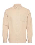 Regular Fit Corduroy Shirt - Gots/V Knowledge Cotton Apparel Beige