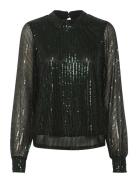 Kabolette Sequin Blouse Kaffe Green