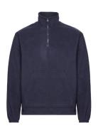 Duke Fleece Half-Zip Sweatshirt Les Deux Navy
