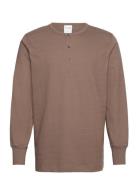 Slhphillip Ls Henley Noos Selected Homme Brown