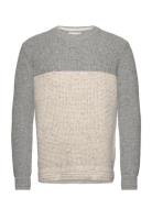 Nep Structured Crewneck Knit Tom Tailor Grey