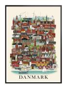 Danmark Small Poster Martin Schwartz Patterned