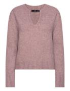 V-Neck Round-Neck Sweater Mango Pink