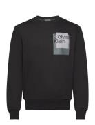 Overlay Box Logo Sweatshirt Calvin Klein Black