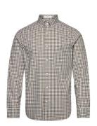 Reg Classic Poplin Gingham Shirt GANT Brown