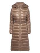 Ess Belted Padded Lw Maxi Coat Calvin Klein Gold