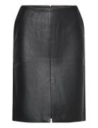 Briar Vegan Leather Midi Skirt Bardot Black