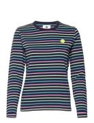 Moa Stripe Long Sleeve Double A By Wood Wood Blue