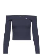 Tjw Off Shoulder Top Ls Tommy Jeans Navy